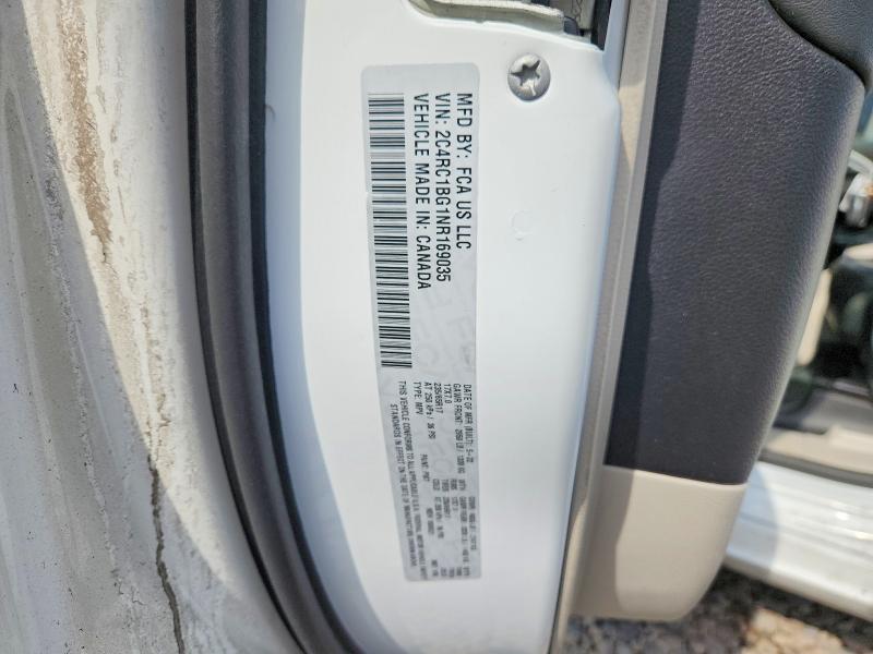 2022 Chrysler Pacifica მანქანა იყიდება აუქციონზე, vin: 2C4RC1BG1NR169035, აუქციონის ნომერი: 55357506
