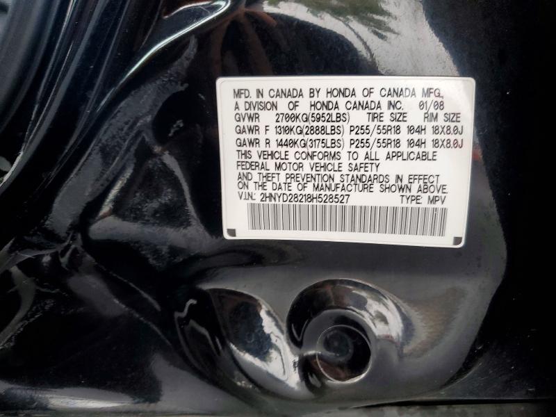 Продаж на аукціоні авто 2008 Acur Mdx, vin: 2HNYD28218H528527, номер лоту: 52511746