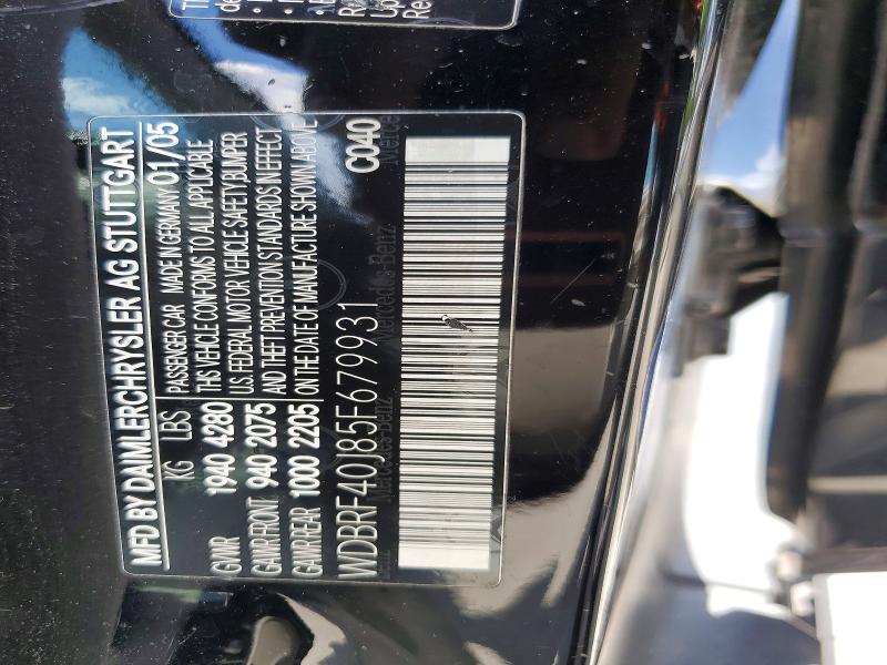 54614006 :رقم المزاد ، WDBRF40J85F679931 vin ، 2005 Mercedes-benz C مزاد بيع