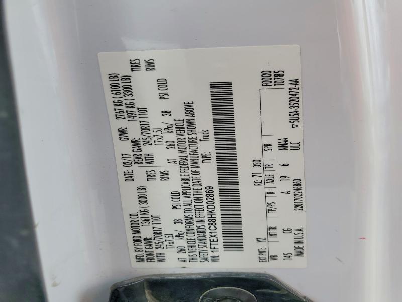 Продажа на аукционе авто 2017 Ford F150, vin: 1FTEX1C88HKD02869, номер лота: 51439816