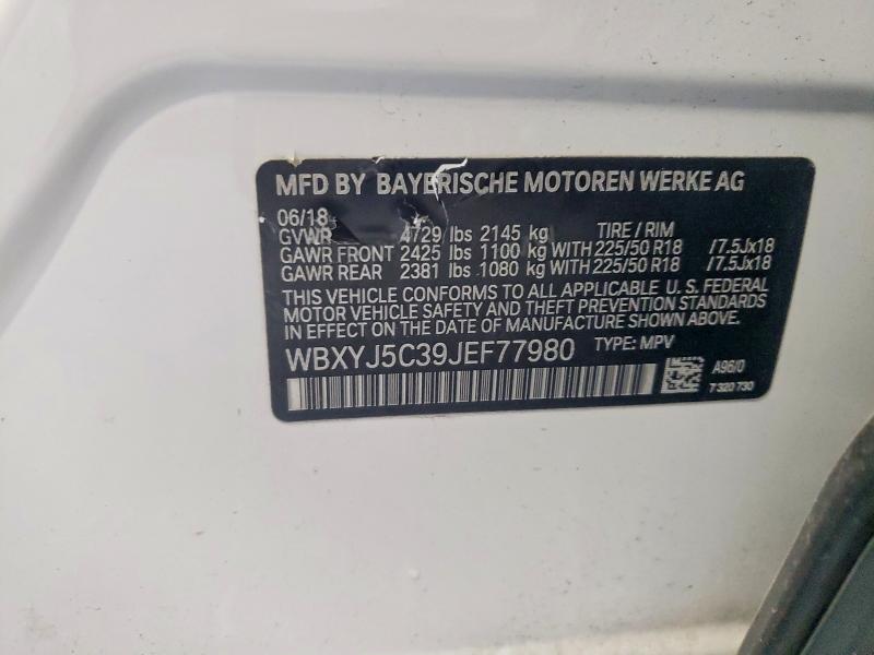 52651906 :رقم المزاد ، WBXYJ5C39JEF77980 vin ، 2018 Bmw X2 مزاد بيع