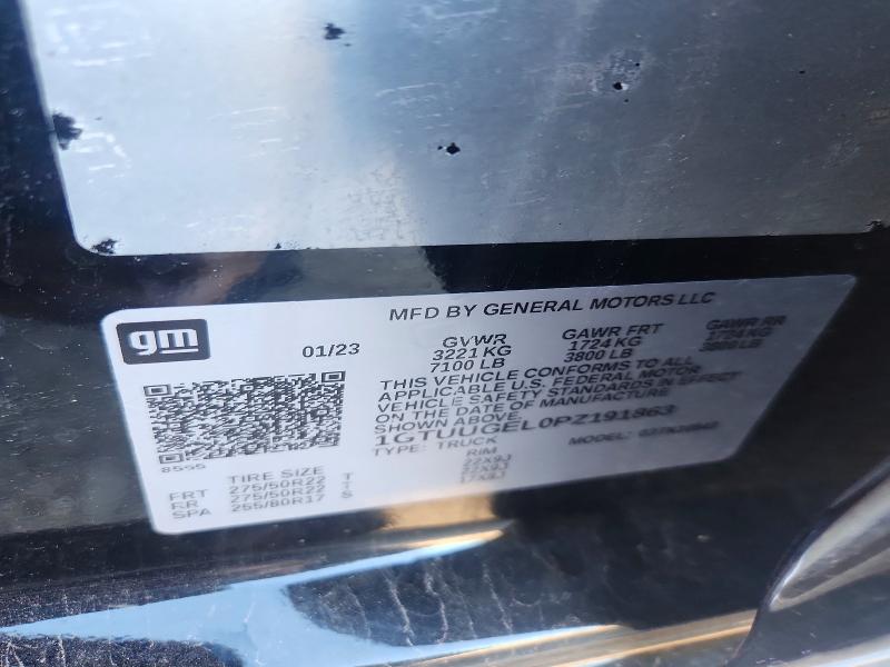 2023 Gmc Sierra მანქანა იყიდება აუქციონზე, vin: 1GTUUGEL0PZ191863, აუქციონის ნომერი: 54584056