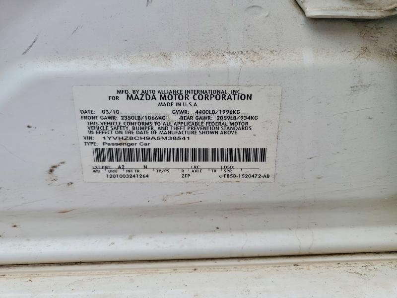 54335966 :رقم المزاد ، 1YVHZ8CH9A5M38541 vin ، 2010 Mazda 6 مزاد بيع