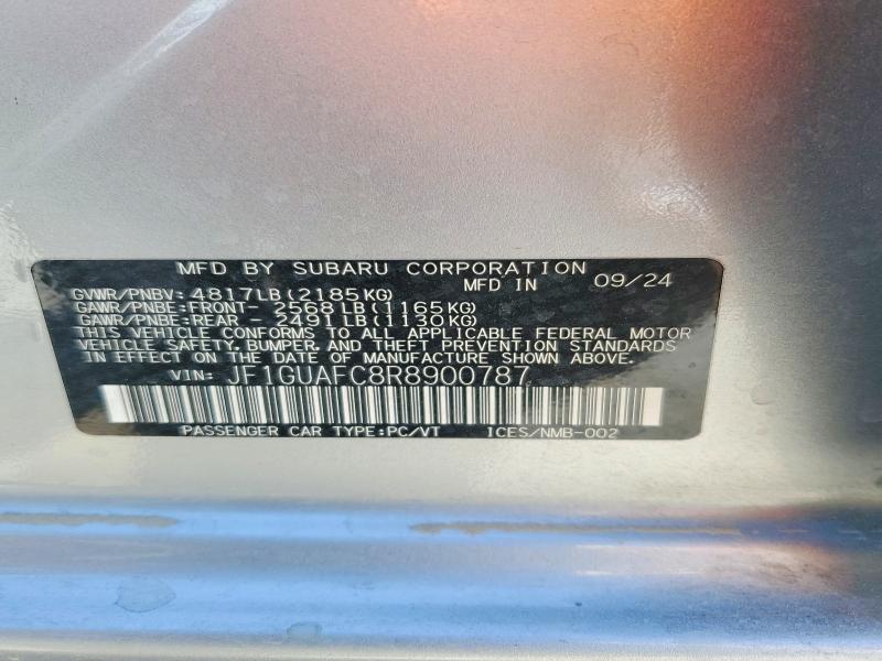 47328666 :رقم المزاد ، JF1GUAFC8R8900787 vin ، 2024 Subaru Impreza مزاد بيع