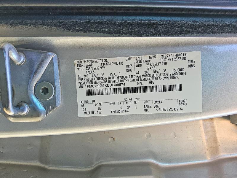 Продажа на аукционе авто 2014 Ford Escape, vin: 1FMCU9G9XEUC09574, номер лота: 52068456