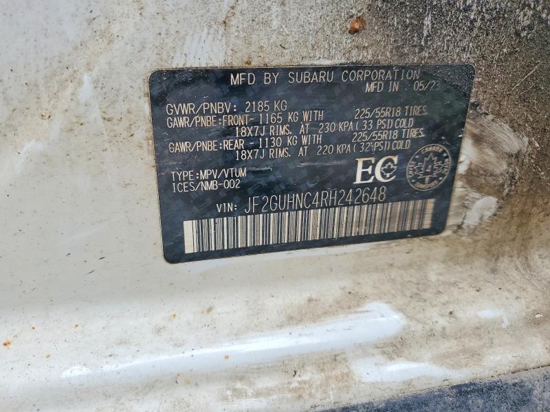Продажа на аукционе авто 2024 Subaru Crosstrek, vin: JF2GUHNC4RH242648, номер лота: 52304126