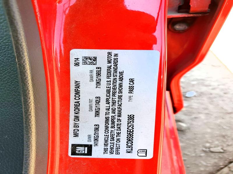 53660856 :رقم المزاد ، KL8CD6S95EC575385 vin ، 2014 Chevrolet Spark مزاد بيع
