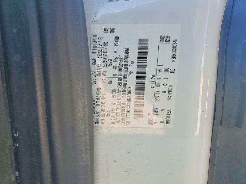 Aukcja sprzedaży 2021 Ford Transit, vin: 1FTBR1C81MKA60403, numer aukcji: 53180596