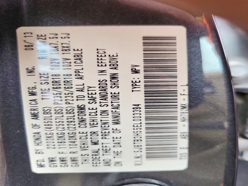 53776416 :رقم المزاد ، 5J8TB3H55EL003394 vin ، 2014 Acura Rdx مزاد بيع