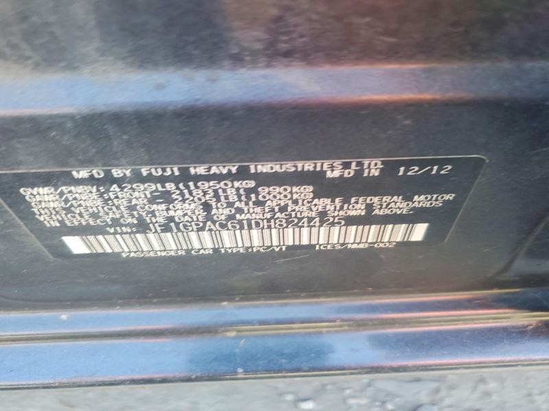 Aukcja sprzedaży 2013 Subaru Impreza, vin: JF1GPAC61DH824425, numer aukcji: 52814416