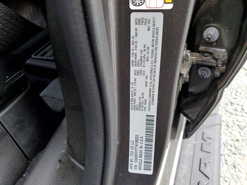 Aukcja sprzedaży 2026 Ram 1500, vin: 1C6SRFFP7TN185023, numer aukcji: 51315036