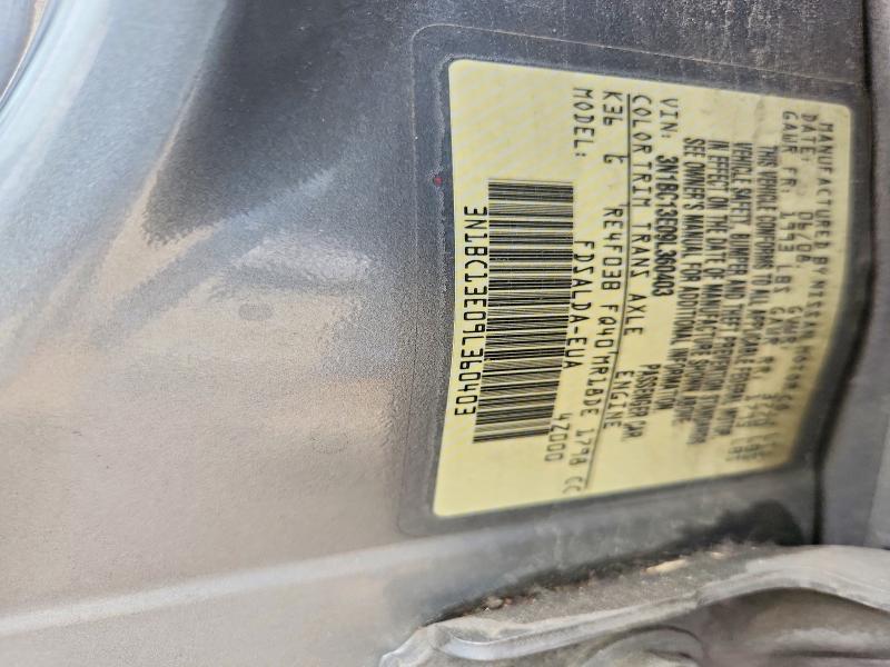 2009 Nissan Versa მანქანა იყიდება აუქციონზე, vin: 3N1BC13E09L360403, აუქციონის ნომერი: 54997526