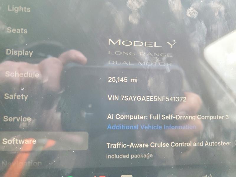 Продаж на аукціоні авто 2022 Tesla Model Y, vin: 7SAYGAEE5NF541372, номер лоту: 54280556