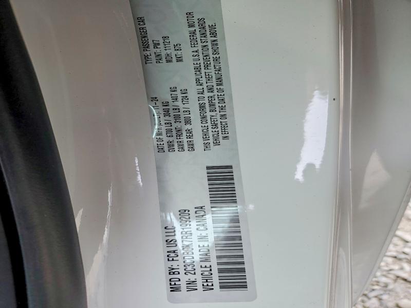 Aukcja sprzedaży 2024 Dodge Charger, vin: 2C3CDBCK7RR199209, numer aukcji: 51530736