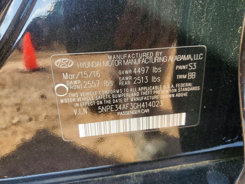 Продажа на аукционе авто 2016 Hyundai Sonata, vin: 5NPE34AF3GH414023, номер лота: 52990366