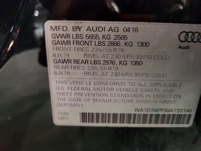 Продажа на аукционе авто 2016 Audi Q5, vin: WA1D7AFP3GA133146, номер лота: 53234296
