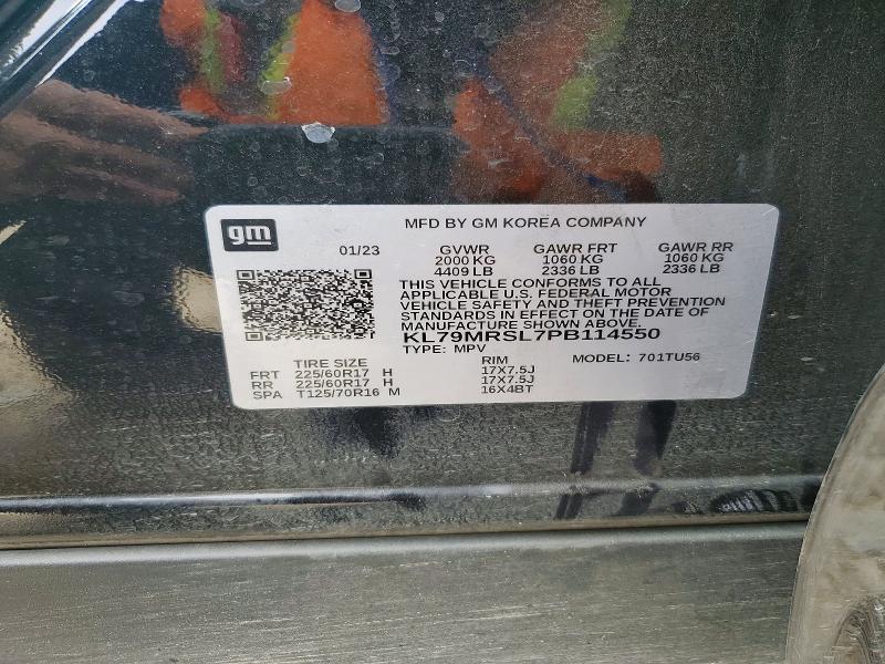 51548996 :رقم المزاد ، KL79MRSL7PB114550 vin ، 2023 Chevrolet Trailblazer مزاد بيع