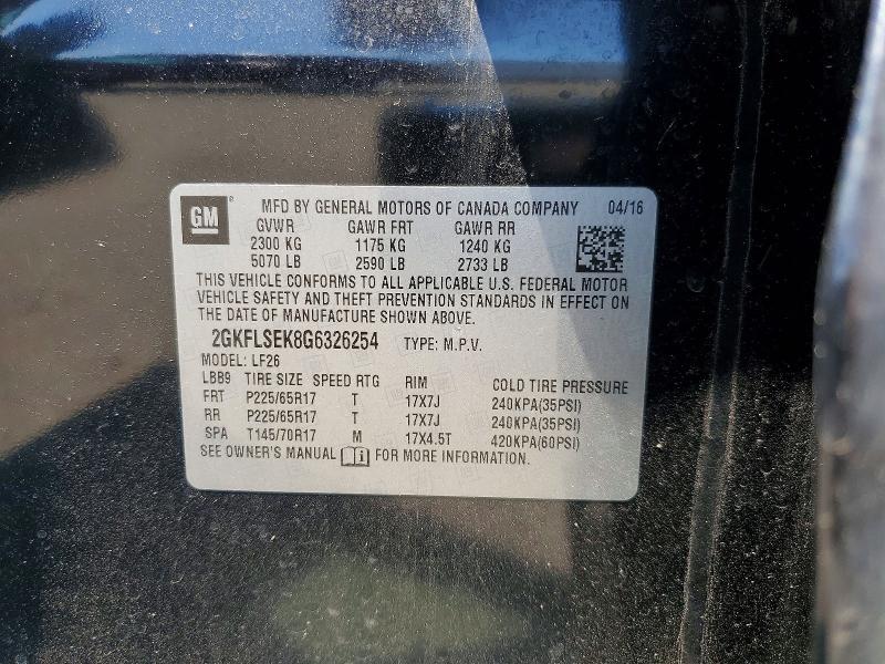 Продажа на аукционе авто 2016 Gmc Terrain, vin: 2GKFLSEK8G6326254, номер лота: 54590396