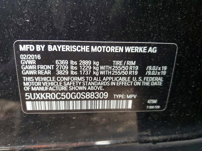 Продаж на аукціоні авто 2016 Bmw X5, vin: 5UXKR0C50G0S88309, номер лоту: 53639726