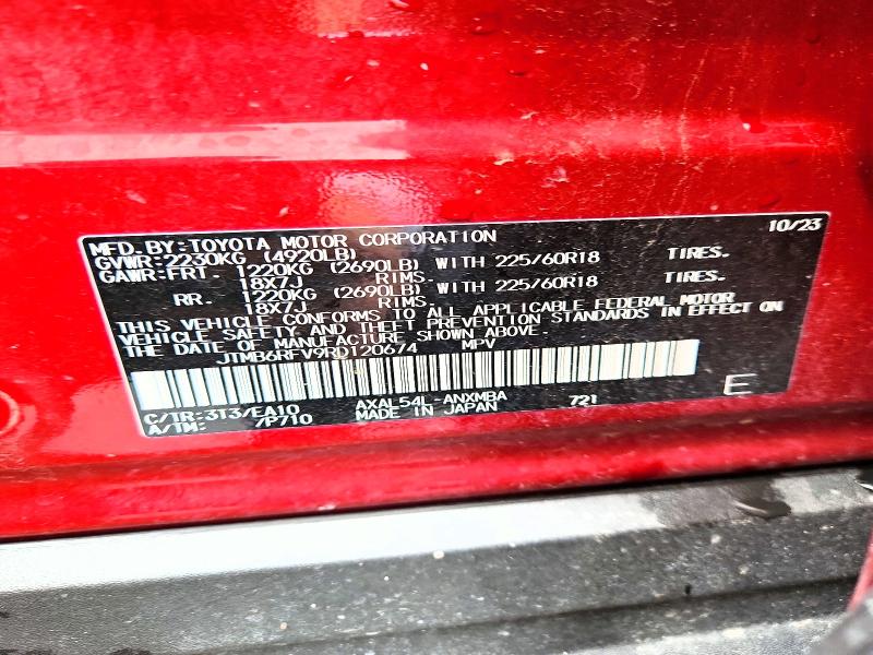 Продажа на аукционе авто 2024 Toyota Rav4, vin: JTMB6RFV9RD120674, номер лота: 54075856