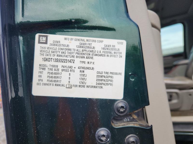 Продажа на аукционе авто 2003 Gmc Envoy, vin: 1GKDT13S932231472, номер лота: 54368216