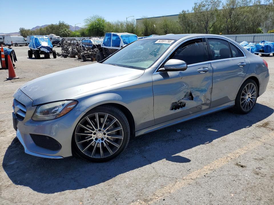 52891796 :رقم المزاد ، 55SWF4KBXFU013295 vin ، 2015 Mercedes-benz C مزاد بيع