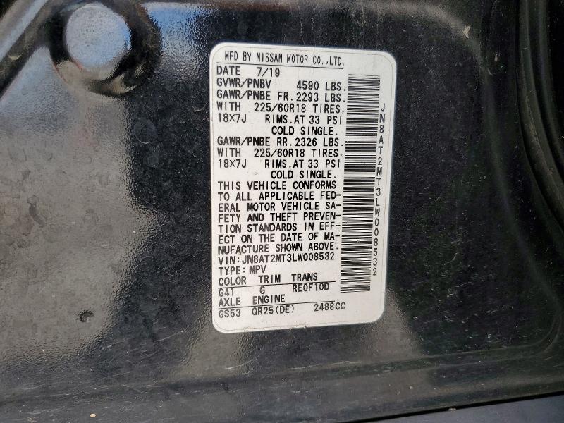 Продажа на аукционе авто 2020 Nissan Rogue, vin: JN8AT2MT3LW008532, номер лота: 53661086