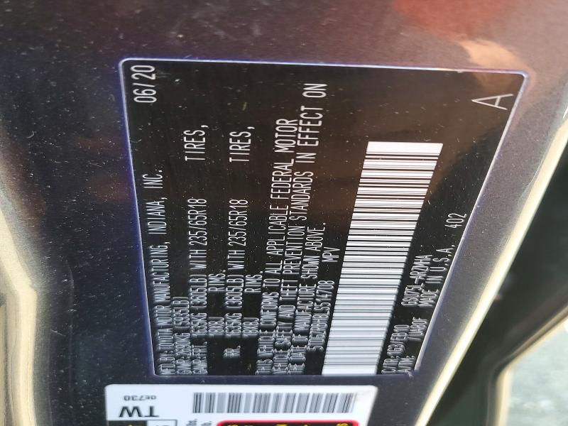 53453146 :رقم المزاد ، 5TDGZRBH8LS514708 vin ، 2020 Toyota Highlander مزاد بيع