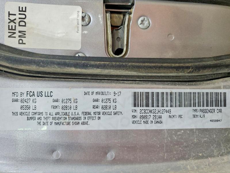 Aukcja sprzedaży 2018 Chrysler 300, vin: 2C3CCAKG2JH127449, numer aukcji: 54166686