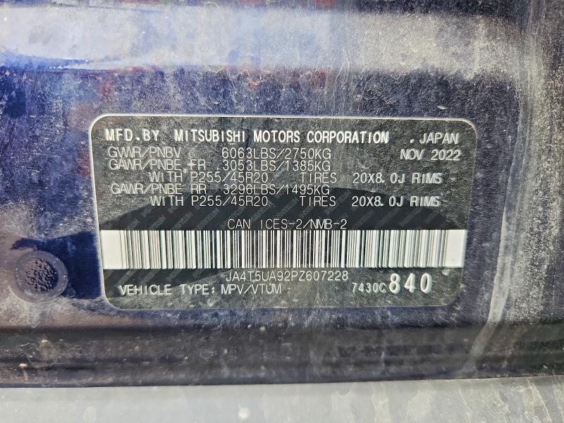 Продаж на аукціоні авто 2023 Mitsubishi Outlander, vin: JA4T5UA92PZ607228, номер лоту: 52760346