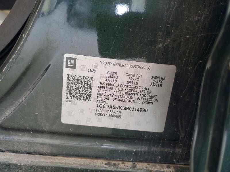 Aukcja sprzedaży 2021 Cadillac Ct4, vin: 1G6DA5RK5M0114990, numer aukcji: 52813506