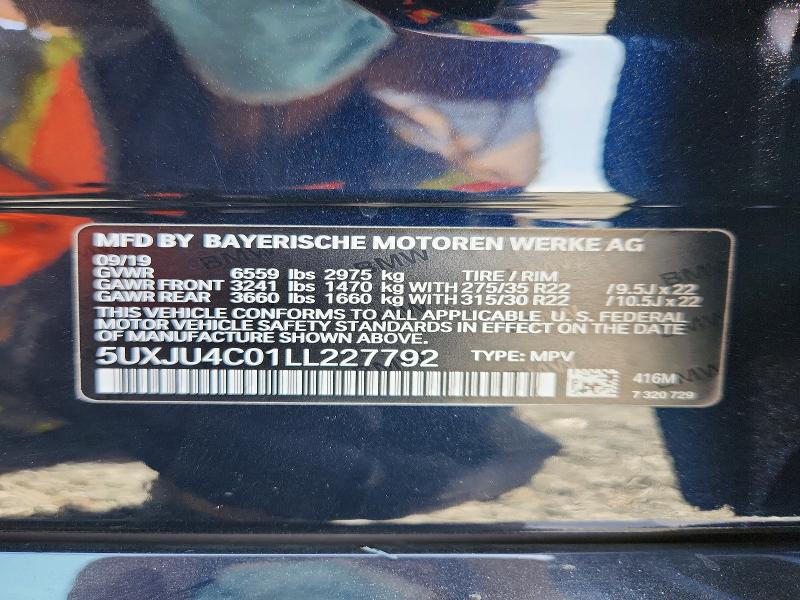 Продажа на аукционе авто 2020 Bmw X5, vin: 5UXJU4C01LL227792, номер лота: 54866596