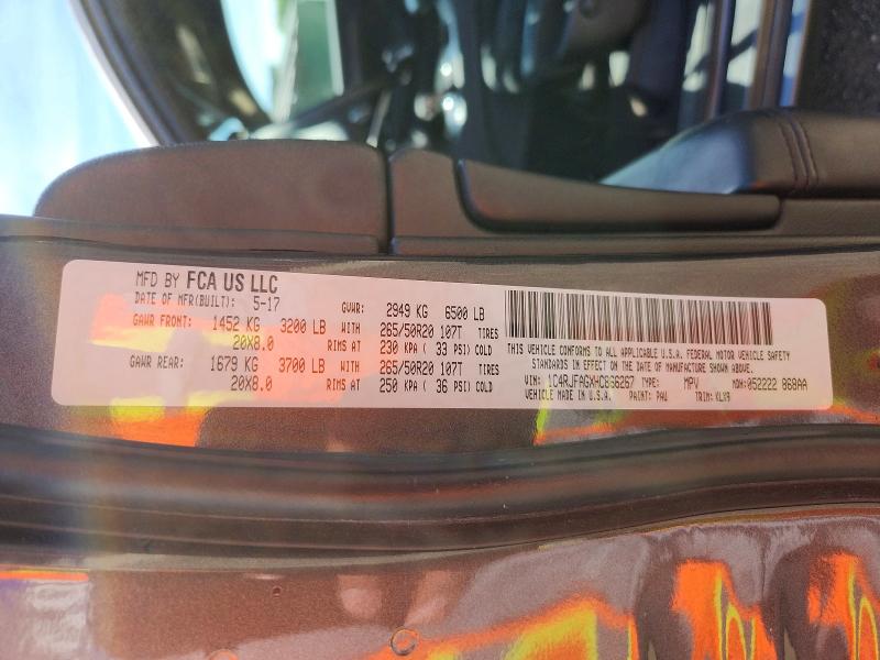 Продаж на аукціоні авто 2017 Jeep Grand Cherokee, vin: 1C4RJFAGXHC866267, номер лоту: 55012026