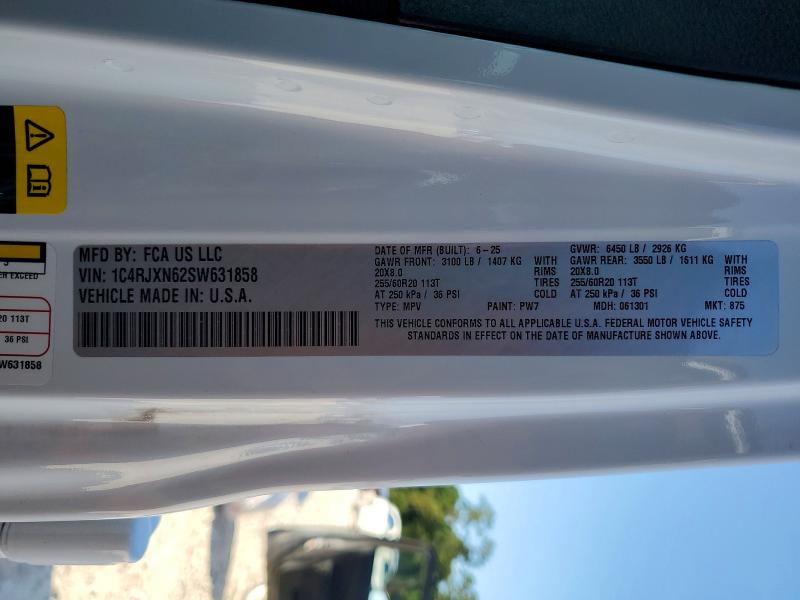 Aukcja sprzedaży 2025 Jeep Wrangler, vin: 1C4RJXN62SW631858, numer aukcji: 53262796