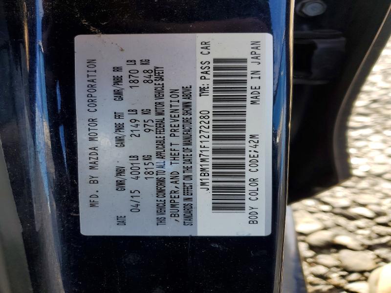 Aukcja sprzedaży 2015 Mazda 3, vin: JM1BM1M71F1272280, numer aukcji: 54061986