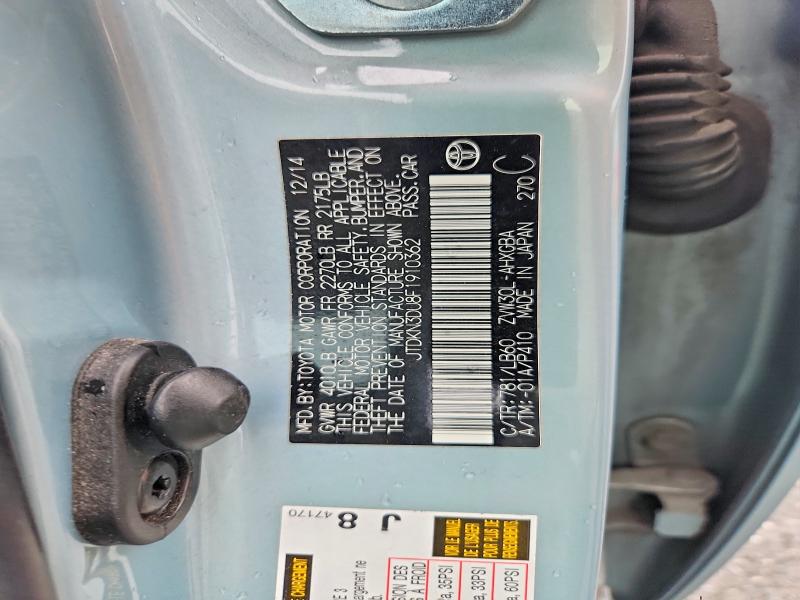 Продажа на аукционе авто 2015 Toyota Prius, vin: JTDKN3DU8F1910362, номер лота: 53504506
