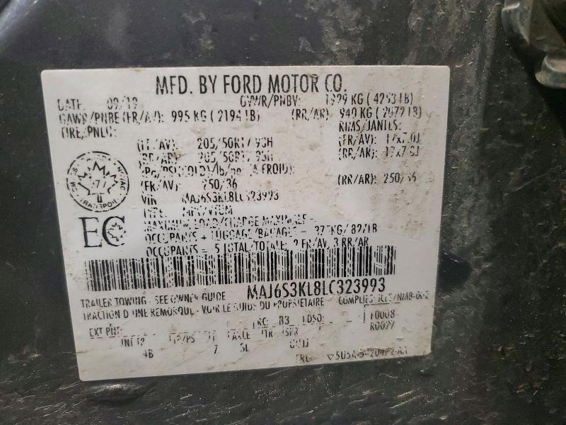 54455476 :رقم المزاد ، MAJ6S3KL8LC323993 vin ، 2020 Ford Ecosport مزاد بيع