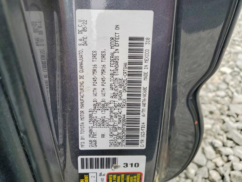 Aukcja sprzedaży 2022 Toyota Tacoma, vin: 3TYRZ5CN5NT020044, numer aukcji: 54522646