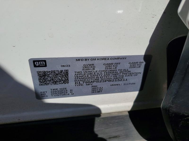 Aukcja sprzedaży 2023 Chevrolet Trailblazer, vin: KL79MPS23PB215211, numer aukcji: 52882926