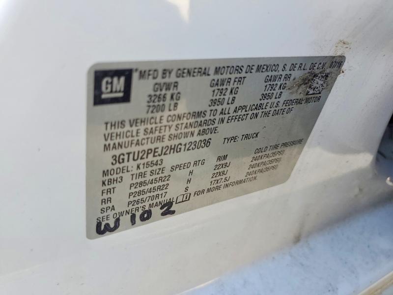 52008766 :رقم المزاد ، 3GTU2PEJ2HG123036 vin ، 2017 Gmc Sierra مزاد بيع