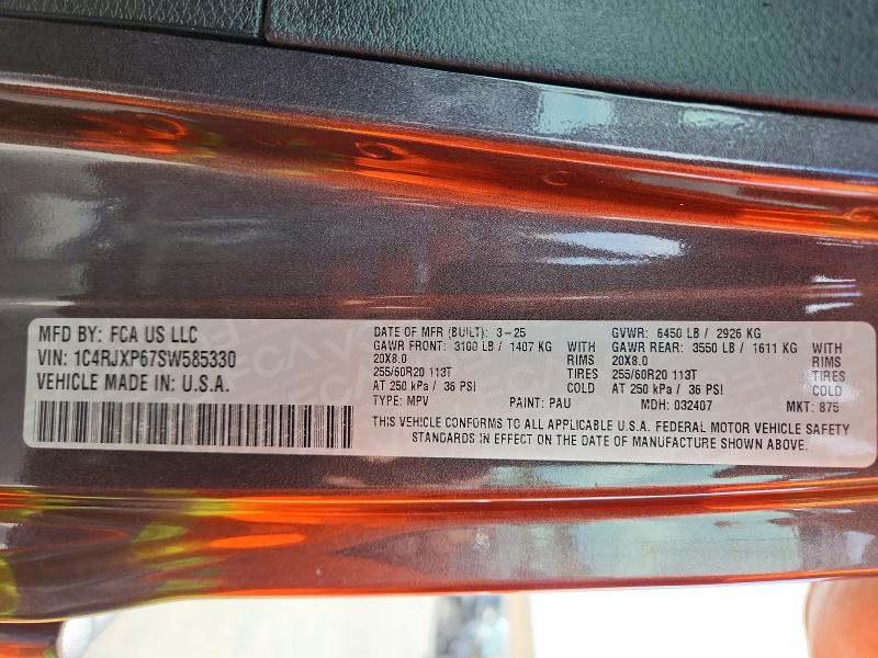 Aukcja sprzedaży 2025 Jeep Wrangler, vin: 1C4RJXP67SW585330, numer aukcji: 52249296