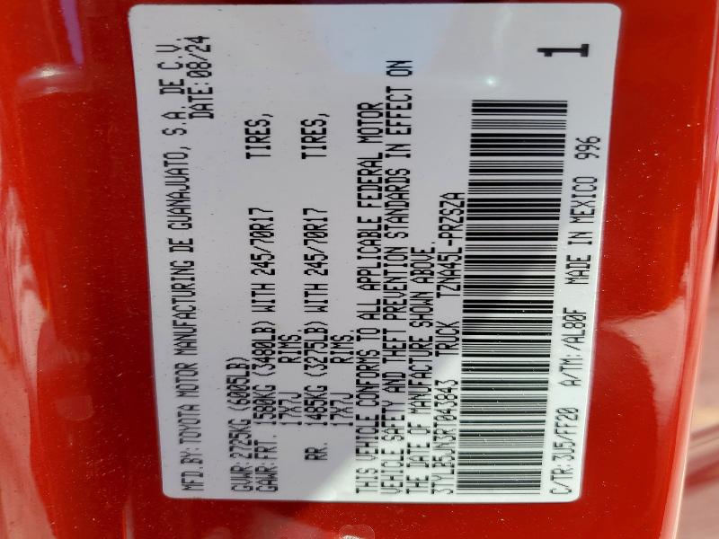 Aukcja sprzedaży 2024 Toyota Tacoma, vin: 3TYLB5JN3RT043843, numer aukcji: 55398466