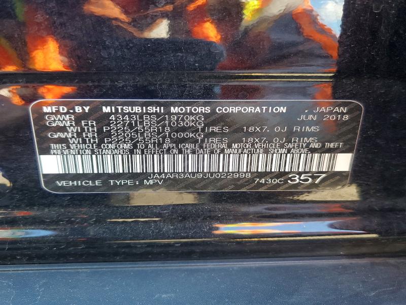 Aukcja sprzedaży 2018 Mitsubishi Outlander Sport, vin: JA4AR3AU9JU022998, numer aukcji: 54244856