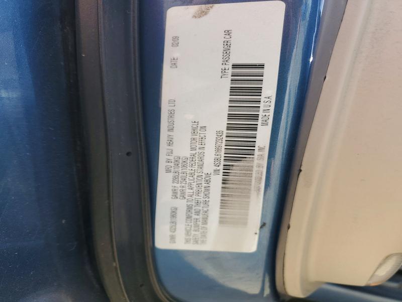 Aukcja sprzedaży 2009 Subaru Legacy, vin: 4S3BL616697232435, numer aukcji: 54176926