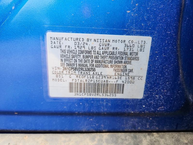 Aukcja sprzedaży 2024 Nissan Kicks, vin: 3N1CP5BV2RL536255, numer aukcji: 55557466