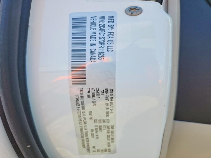 55005546 :رقم المزاد ، 2C4RC1S73RR118285 vin ، 2024 Chrysler Pacifica مزاد بيع