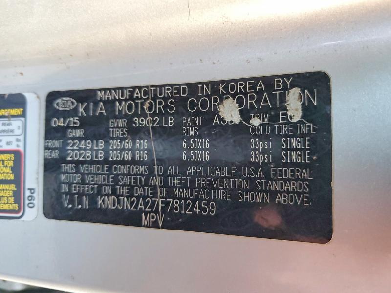 Aukcja sprzedaży 2015 Kia Soul, vin: KNDJN2A27F7812459, numer aukcji: 54457816
