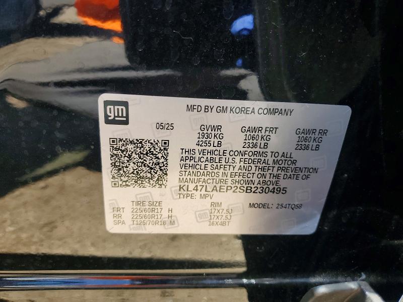 2025 Buick Envista მანქანა იყიდება აუქციონზე, vin: KL47LAEP2SB230495, აუქციონის ნომერი: 55125706