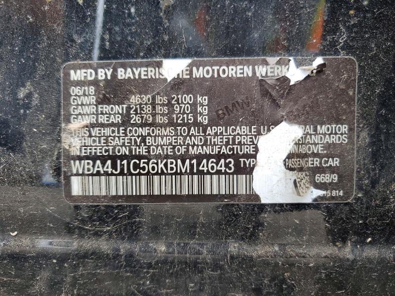 Продажа на аукционе авто 2019 Bmw 430i, vin: WBA4J1C56KBM14643, номер лота: 54614896