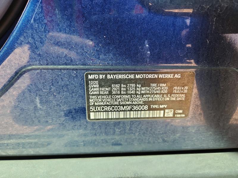Aukcja sprzedaży 2021 Bmw X5, vin: 5UXCR6C03M9F36008, numer aukcji: 54043446
